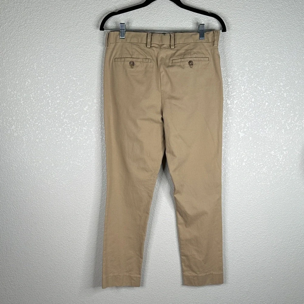 Banana Republic Men's Tan Aiden Fit Flat Front‎ Straight Leg Pants Size 30x30
